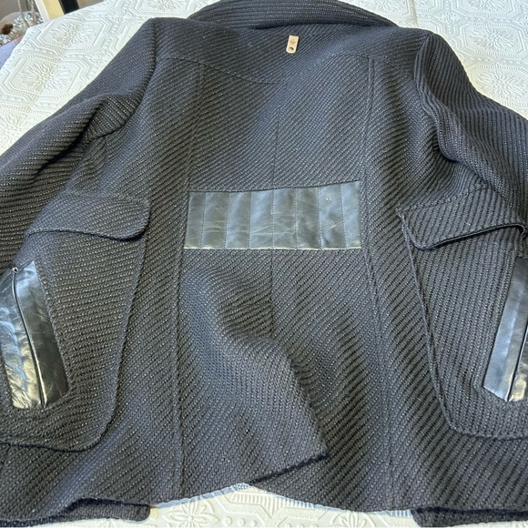Mackage Black Wool Button Up Jacket Sz M EUC - Picture 8 of 13
